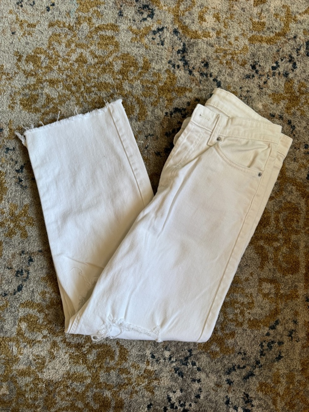 White Women’s High-Rise Straight Jeans